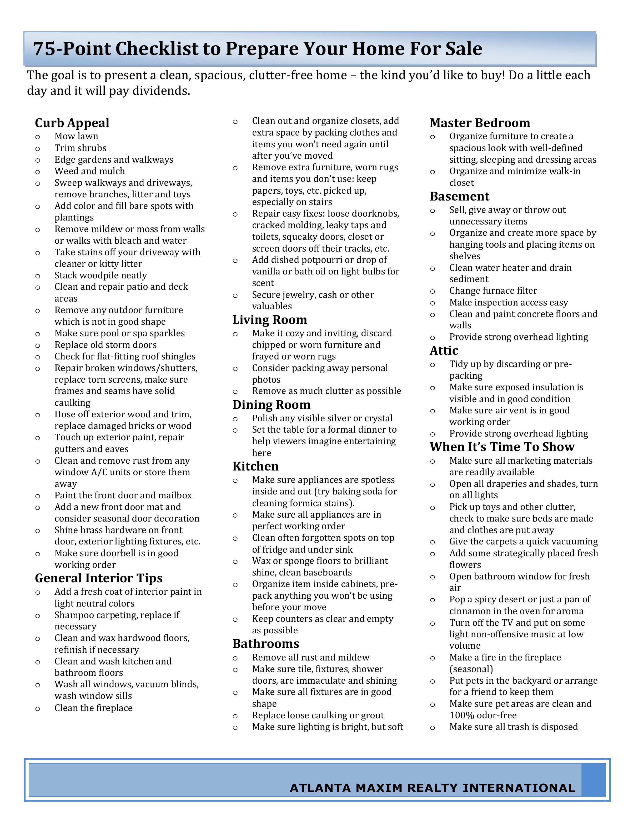 AtlantaMaximRealty_PreChecklist_V1.0